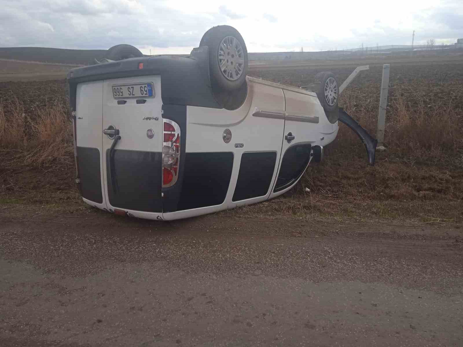 Çorum’da bir acayip kaza
