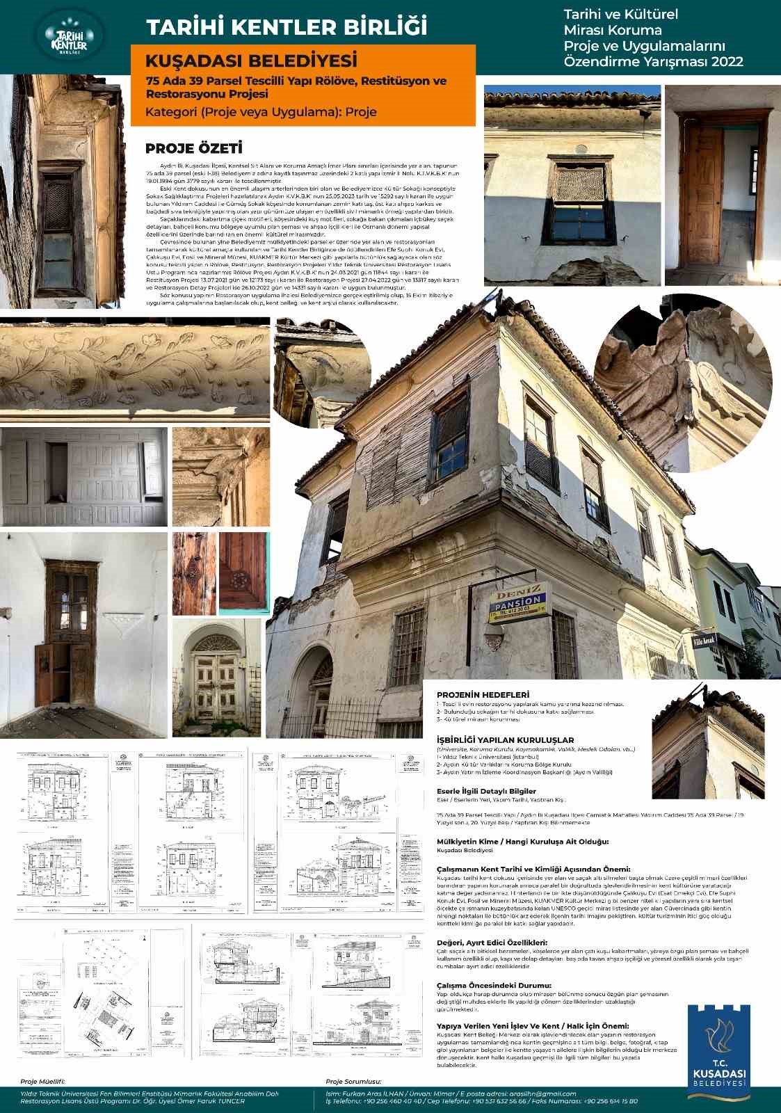 Kuşadası Belediyesi’nin Kent Kimliği Projesi ödül aldı