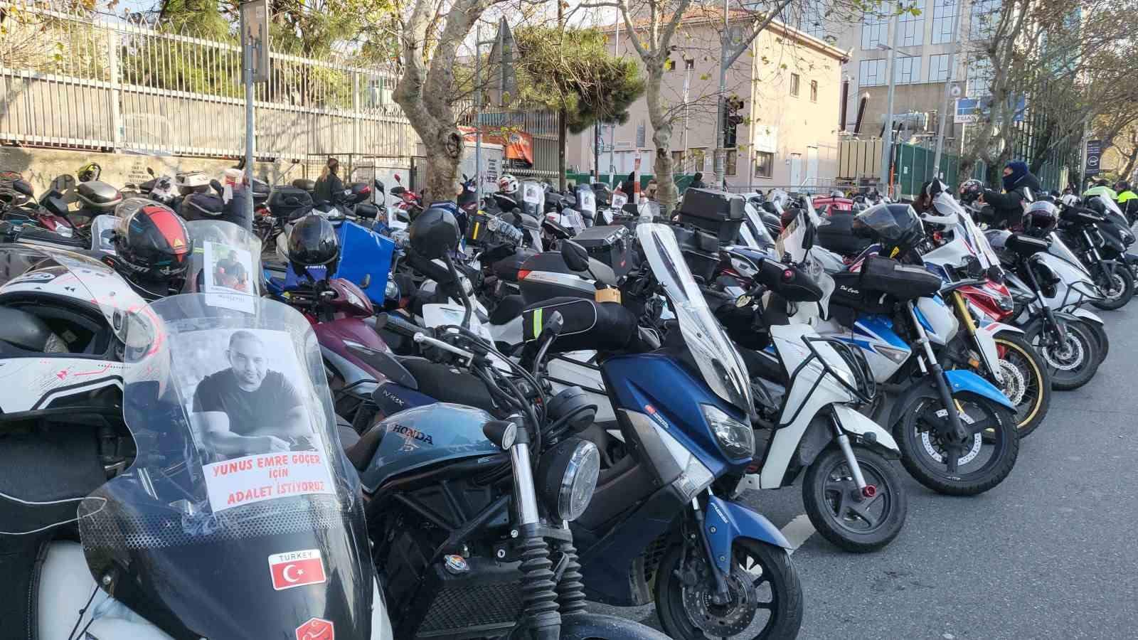 Kuryelerden meslektaşı Yunus Emre Göçer için "adalet" sürüşü