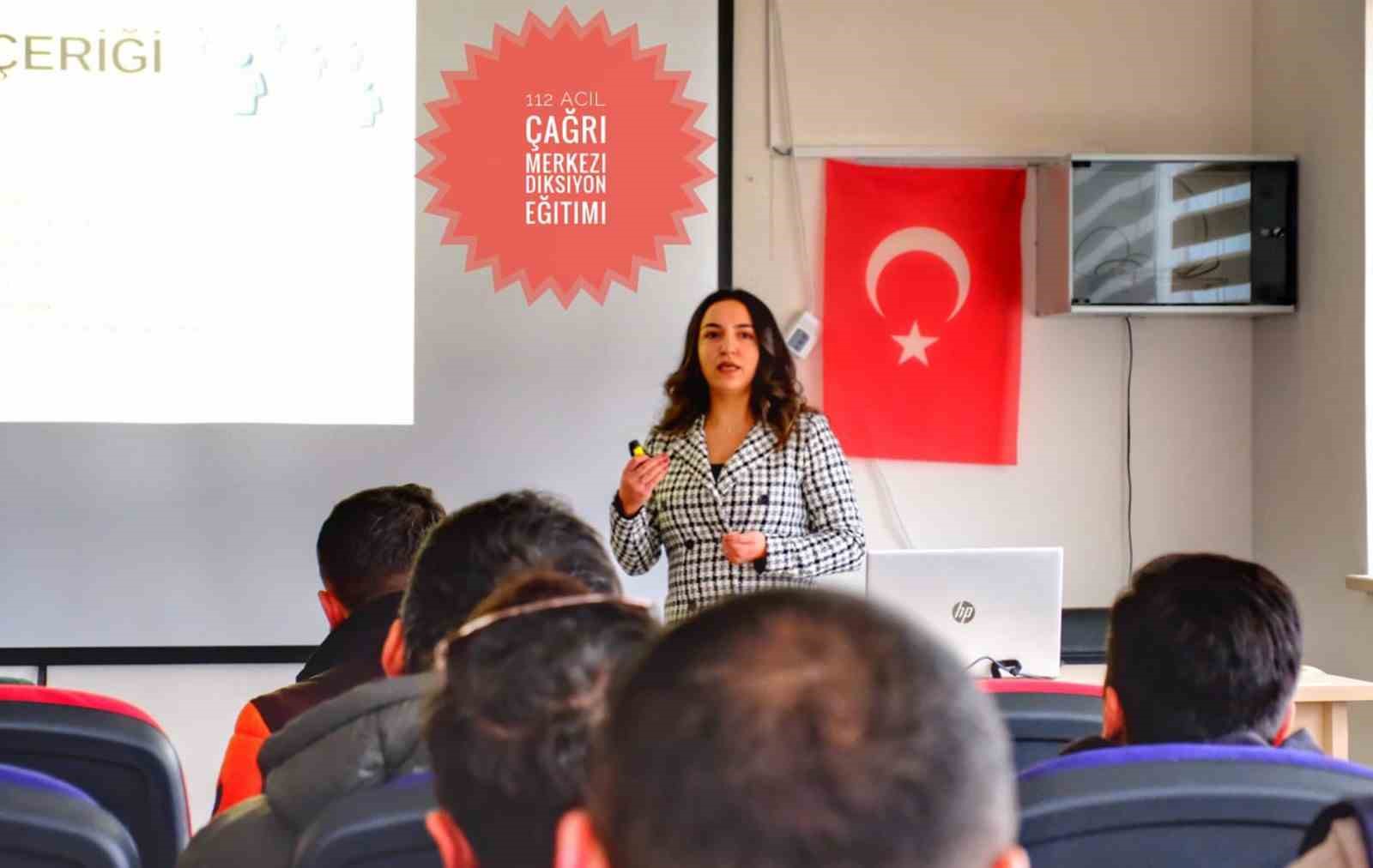 Kars 112 Acil &Ccedil;ağrı Merkezi personeline diksiyon kursu
