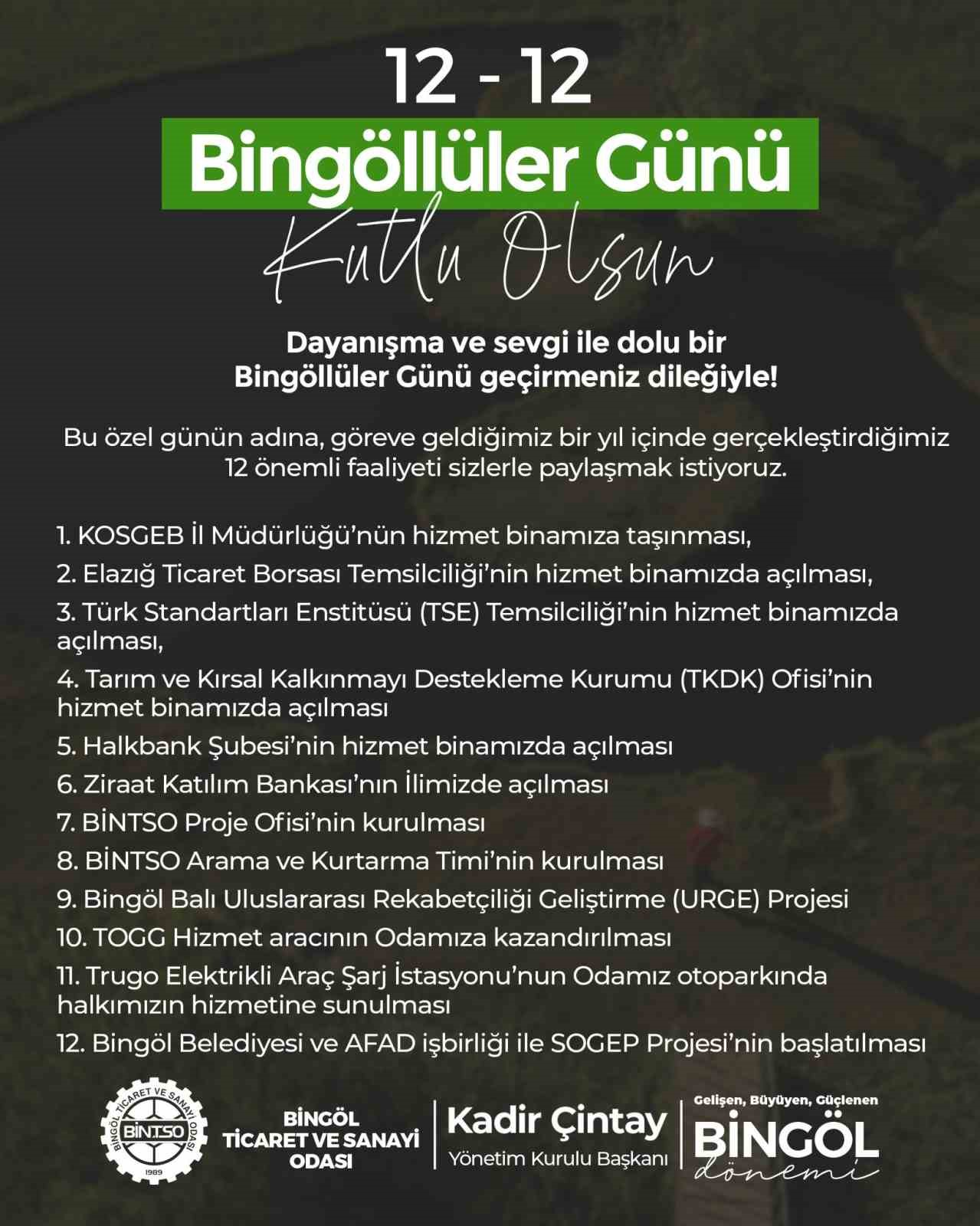 Başkan &Ccedil;intay, bir yılda ger&ccedil;ekleştirdikleri 12 projeyi a&ccedil;ıkladı
