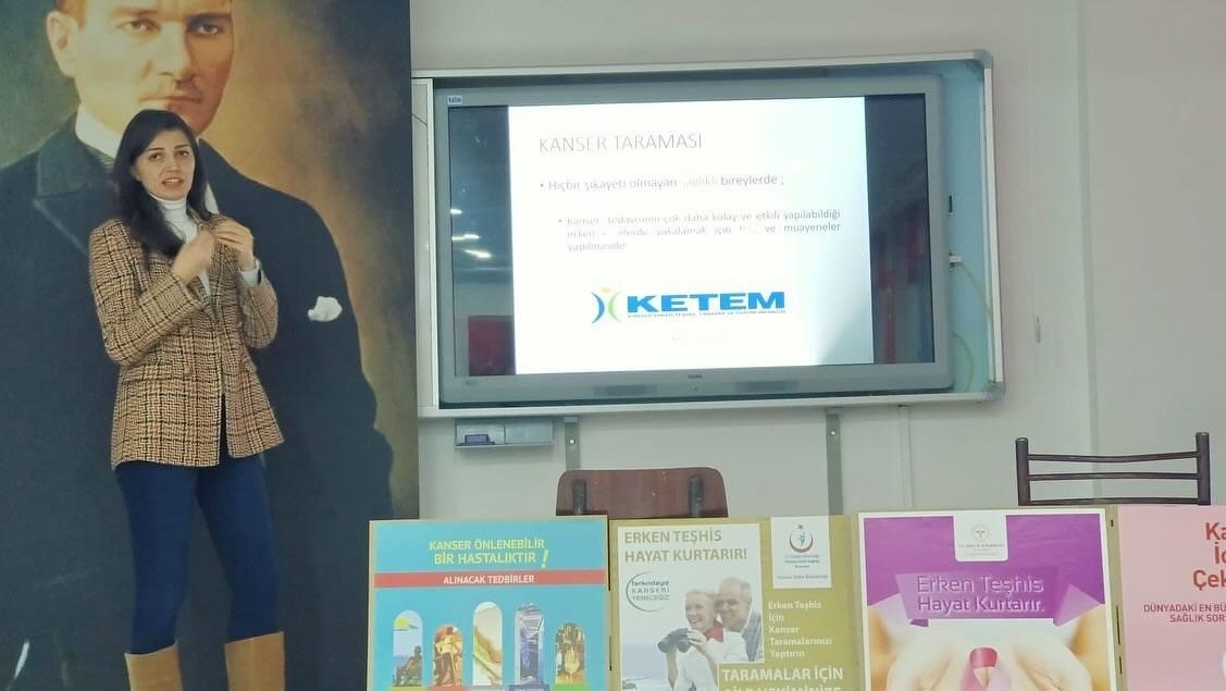 Kırklareli&rsquo;de &ouml;ğrencilere kanser farkındalık eğitimi
