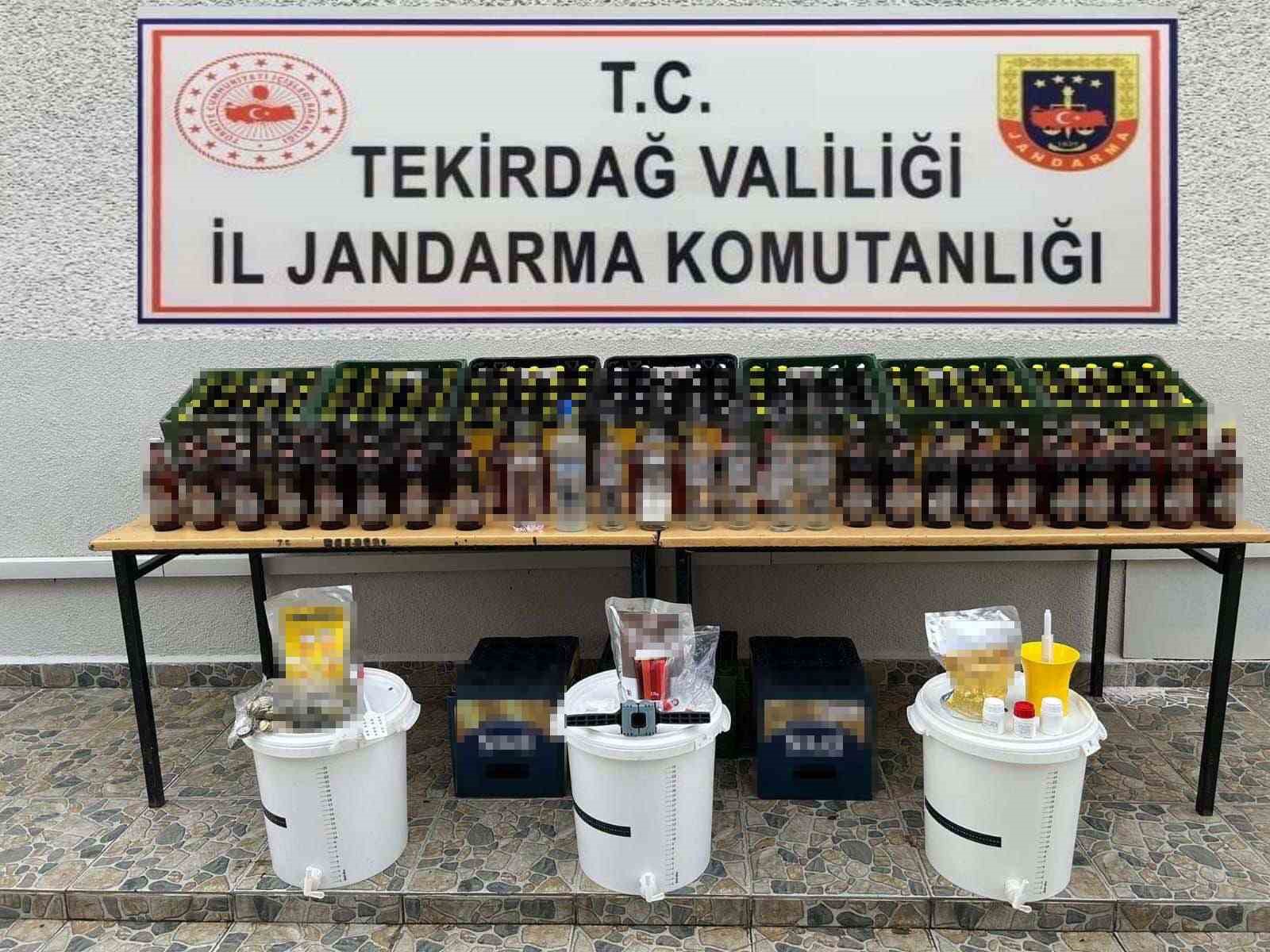 Tekirdağ’da 250 litre sahte alkol ele geçirildi