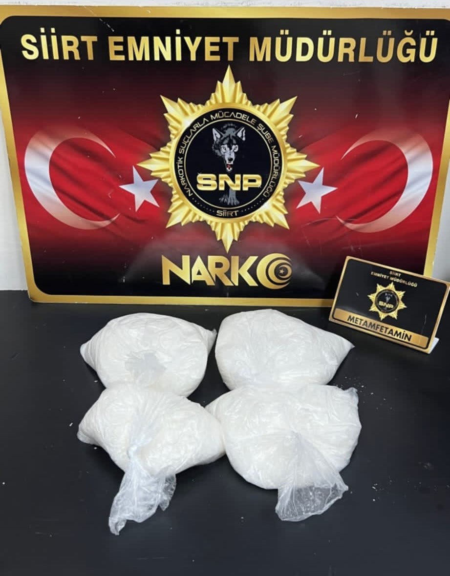 Siirt’te 3 kilogram metamfetamin ele geçirildi: 3 kişi tutuklandı