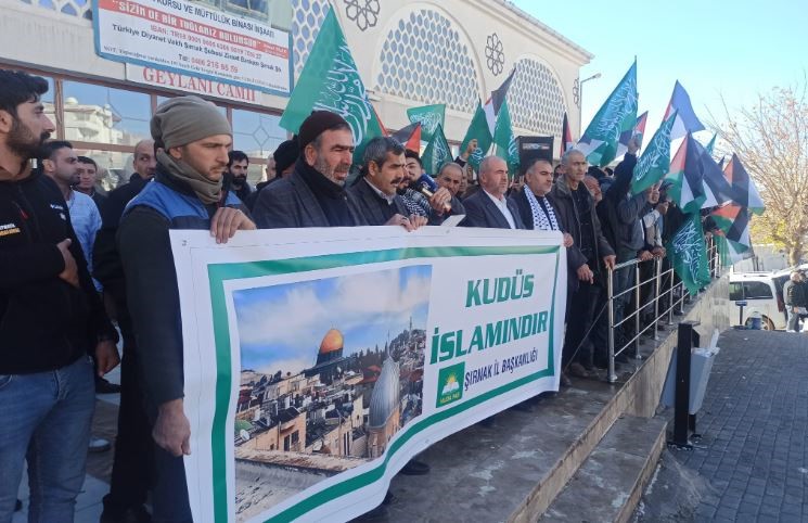 Şırnak’ta İsrail’in Gazze’deki saldırıları protesto edildi