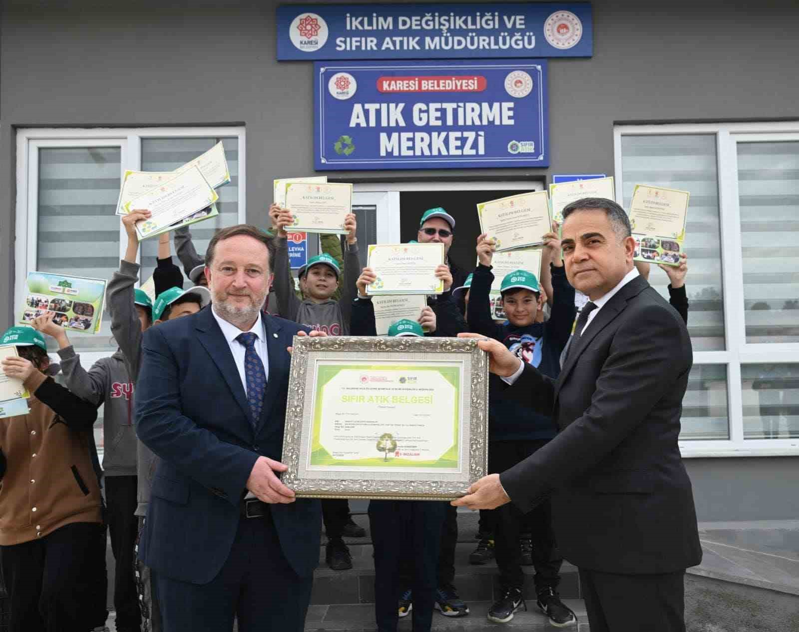 Balıkesir’de Sıfır Atık belgesi alan ilk Belediye Karesi oldu