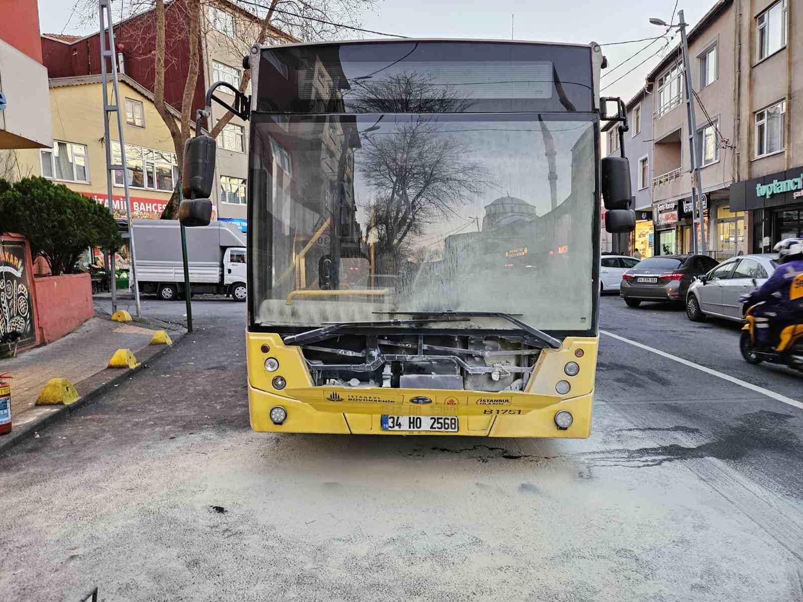 Sarıyer’de hareket halindeki İETT otobüsünde yangın 