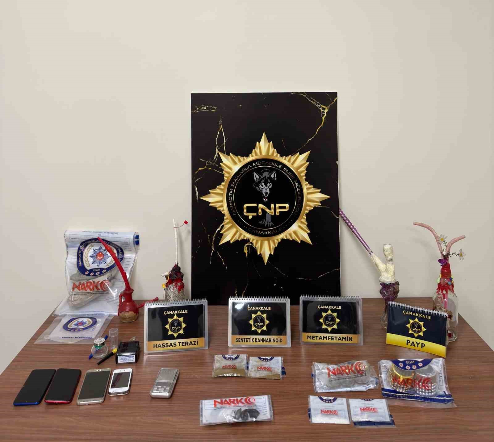Çanakkale’de uyuşturucu operasyonuna 2 tutuklama