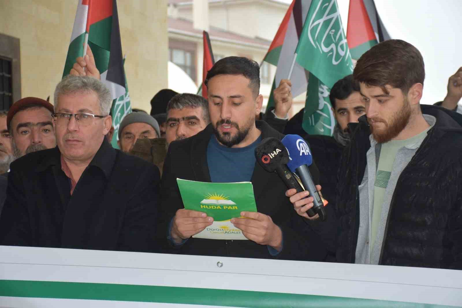 Şırnak’ta İsrail’in Filistin’e yönelik saldırıları protesto edildi