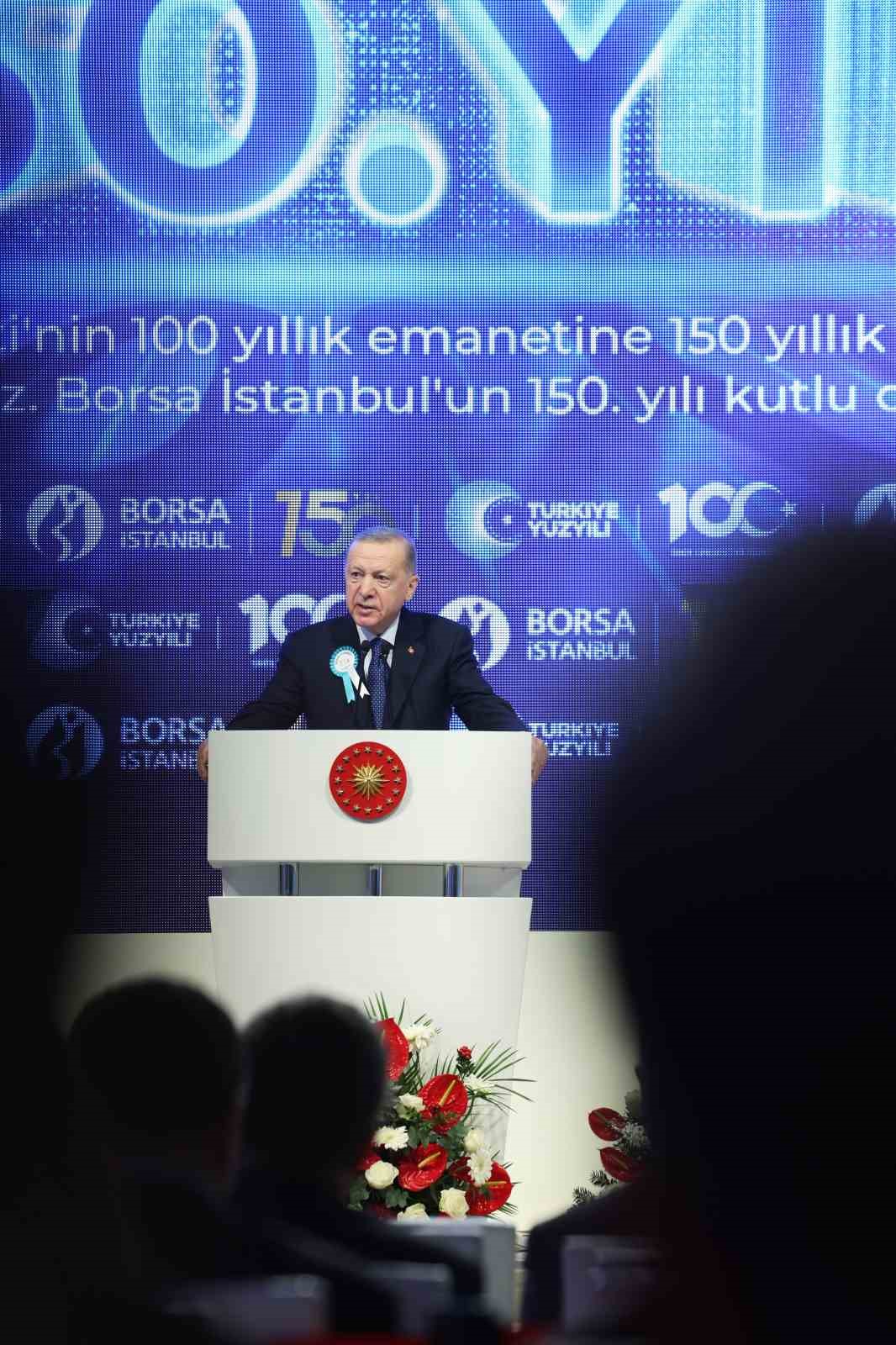 Cumhurbaşkanı Erdoğan: "Sermaye piyasalarını manipüle etmeye çalışan tamahkarlara meydanı boş bırakmayız"
