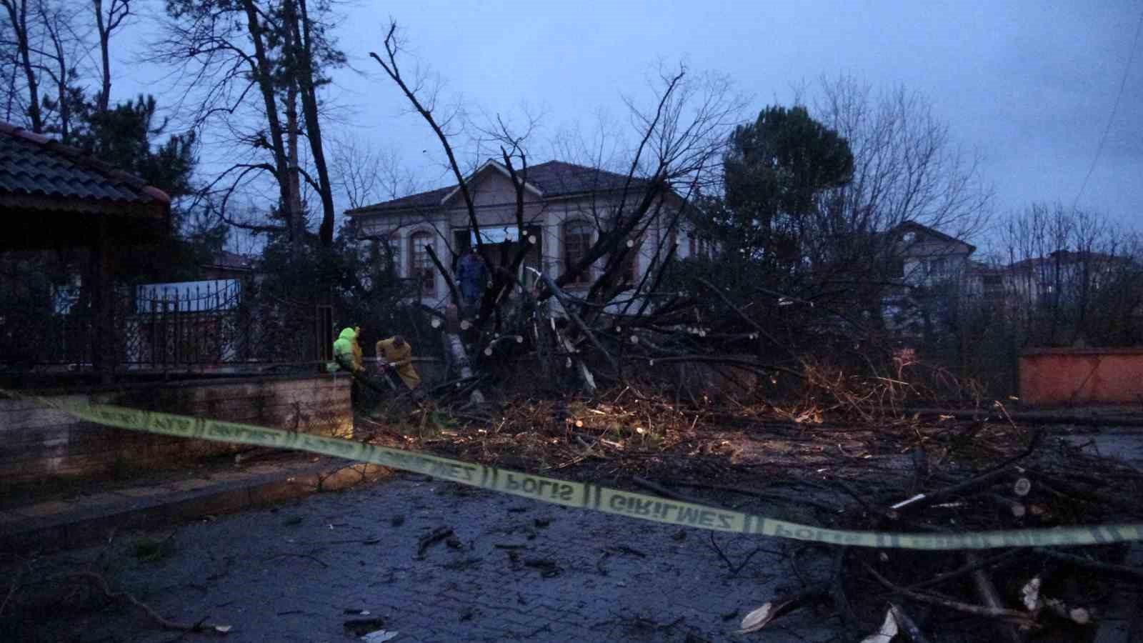 Bartın’ı fırtına vurdu: Ağaçlar devrildi, çatılar uçtu