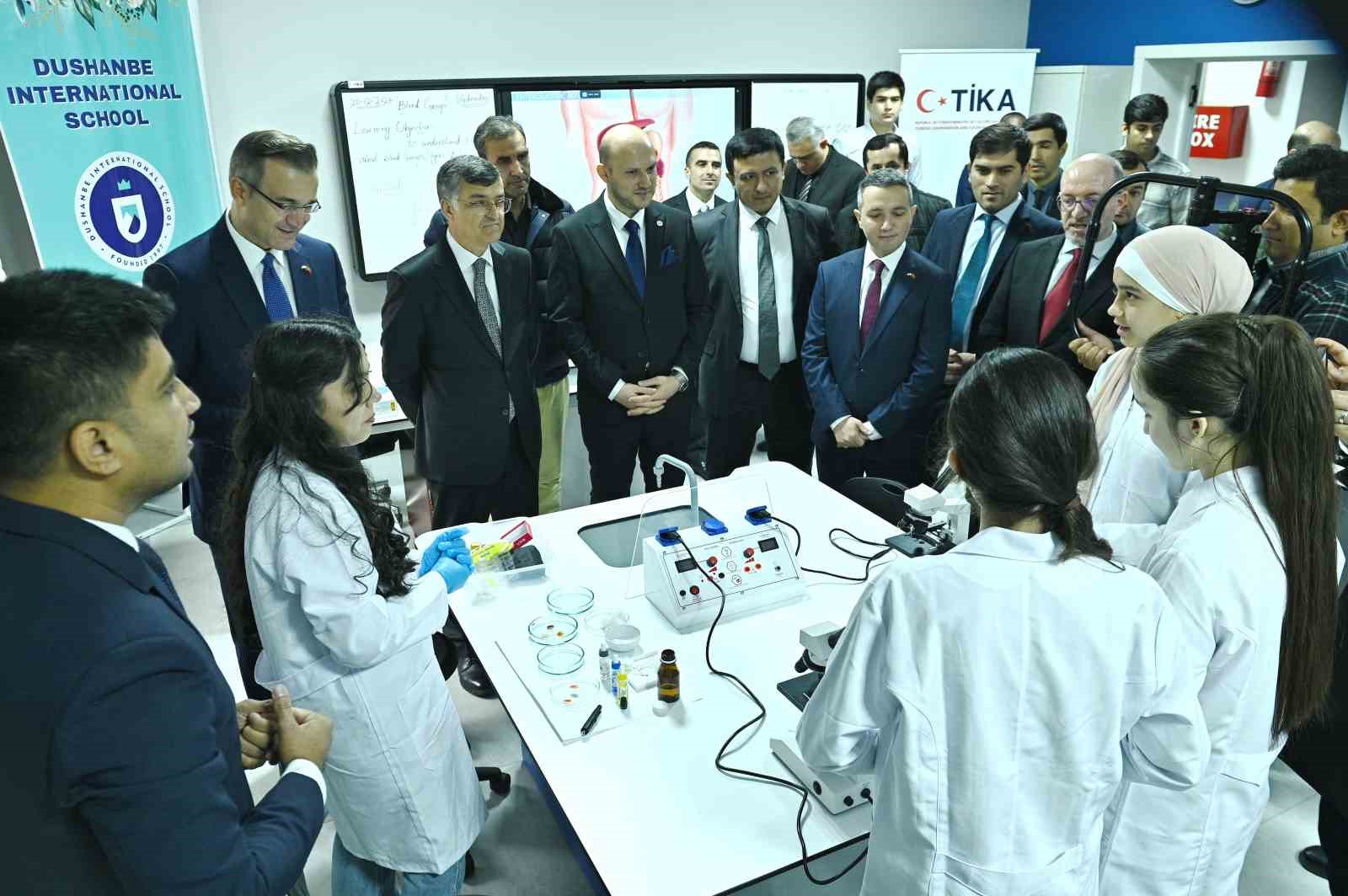 TİKA Tacikistan’da tam teşekküllü bilim laboratuvarı kurdu
