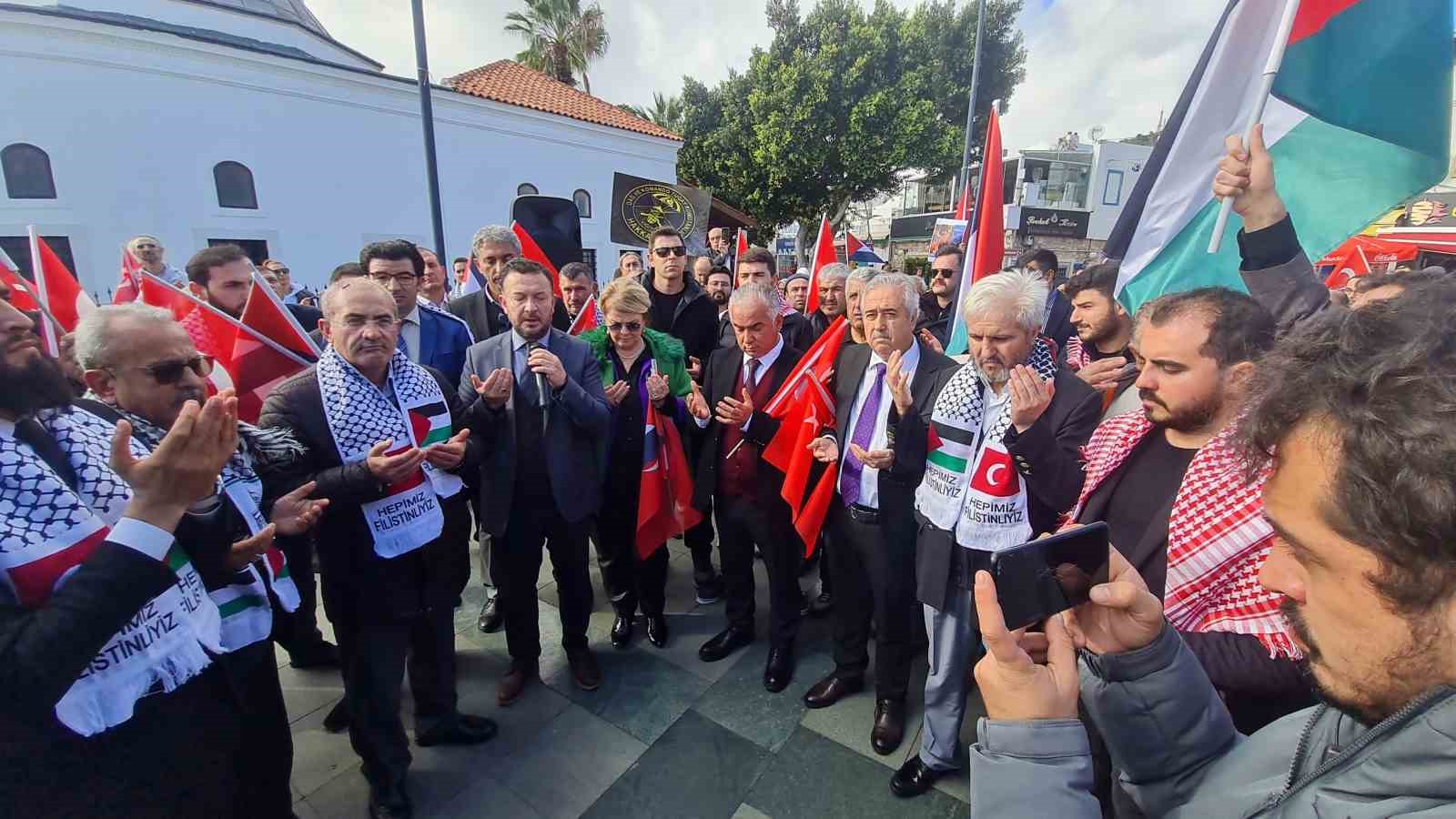 Bodrum’da İsrail protestosu
