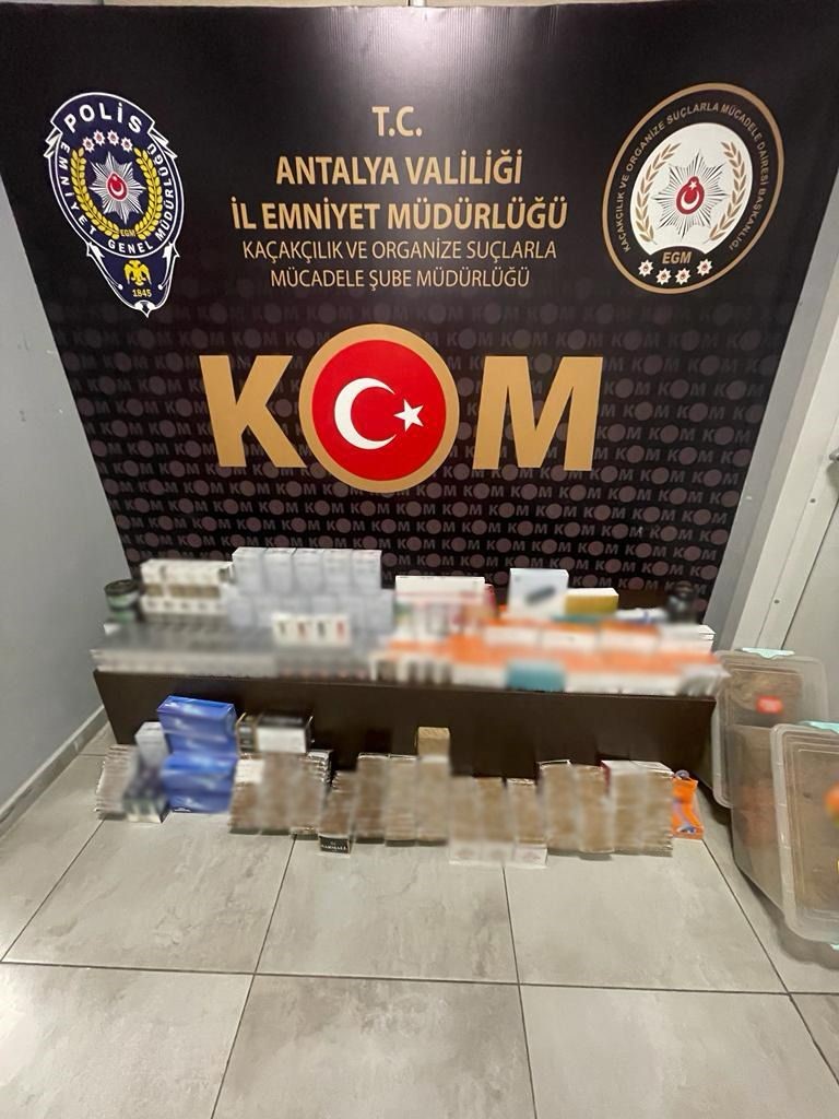 Antalya’da kaçak sigara ve sahte alkol operasyonu