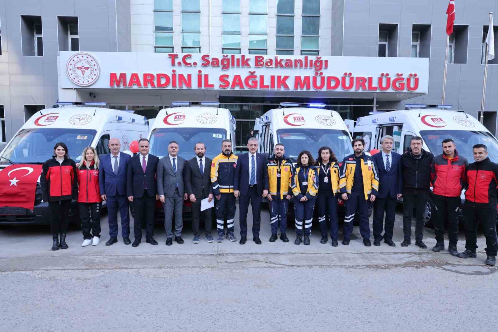 Mardin’de 4 yeni ambulans hizmete girdi
