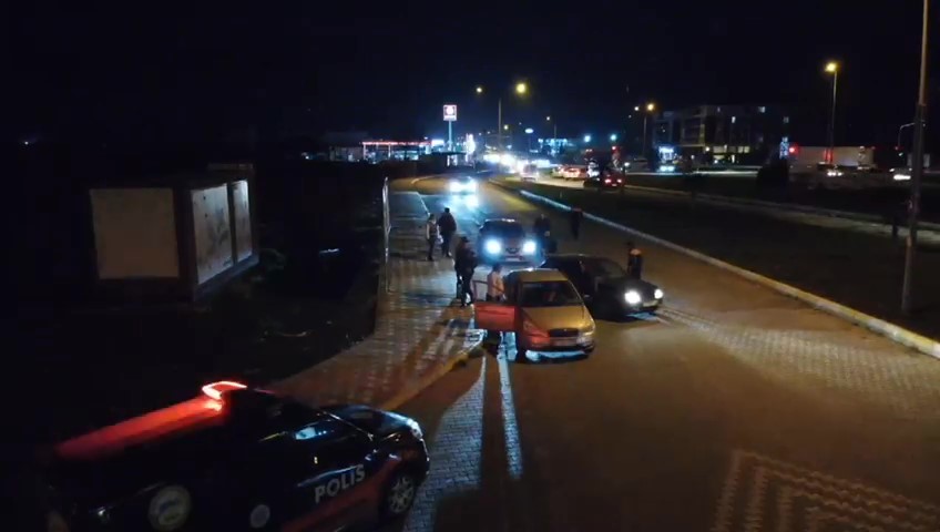 Balıkesir’de asayiş, narkotik ve huzur uygulaması dron ile görüntülendi