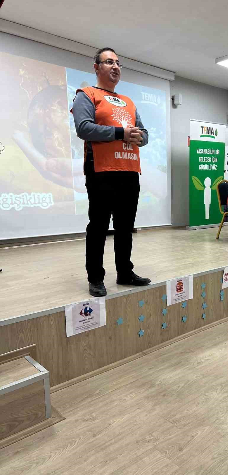 Okullarda iklim değişikliğini anlattılar
