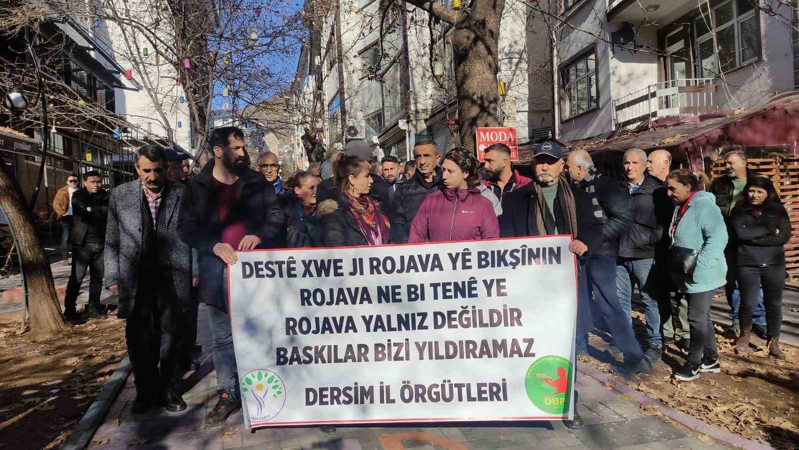 Tunceli’de sınır ötesi operasyonları protesto eden DEM Partililere müdahale: 6 gözaltı
