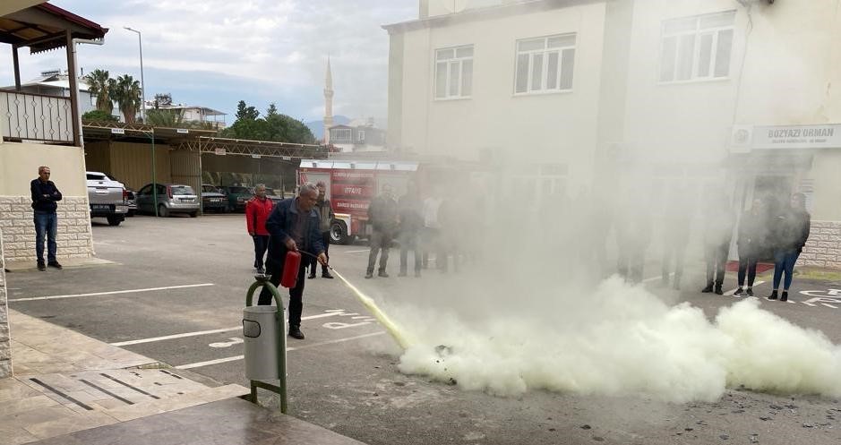 Bozyazı’da yangın tatbikatı yapıldı
