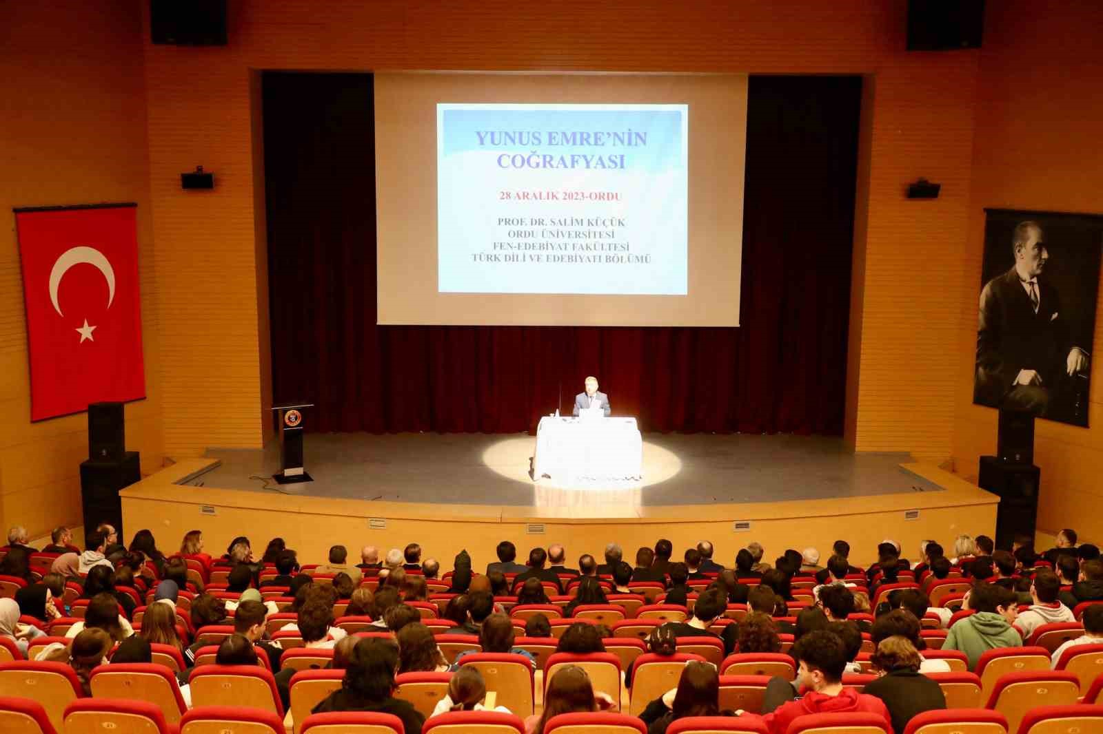 Ordu&rsquo;da &lsquo;Yunus Emre&rsquo;nin Coğrafyası&rsquo; konulu konferans ger&ccedil;ekleştirildi
