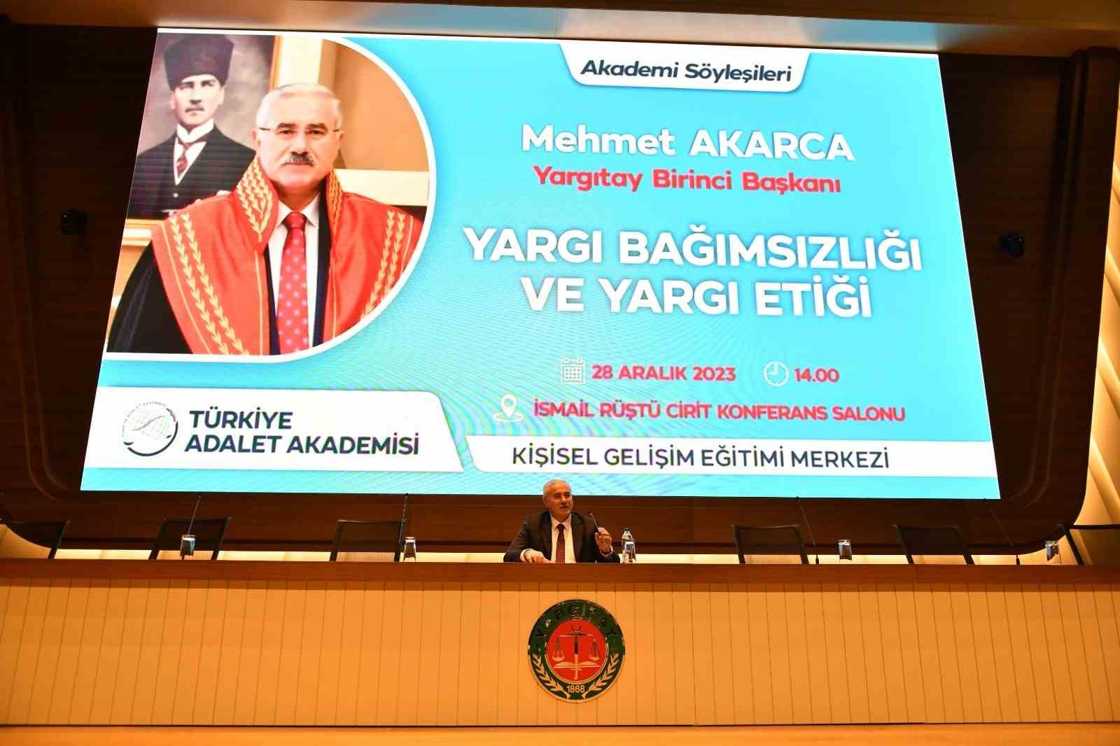 Yargıtay Başkanı Akarca “Akademi Söyleşileri” programına katıldı
