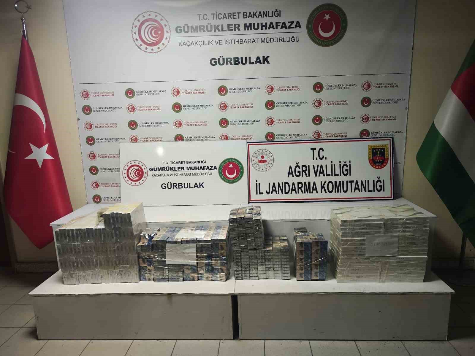 Ağrı’da 1 milyon TL’lik kaçak sigara operasyonu