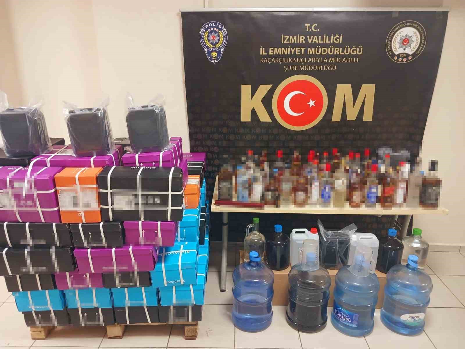 İzmir polisinden yılbaşı öncesi kaçak ve sahte alkol kaçakçılarına büyük baskın
