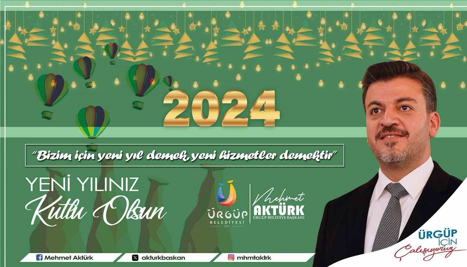 Başkan Akt&uuml;rk: "Hedeflerimiz doğrultusunda 2024 yılında da projelerimizi ger&ccedil;ekleştirme adına azim ve kararlılığımız s&uuml;recek"
