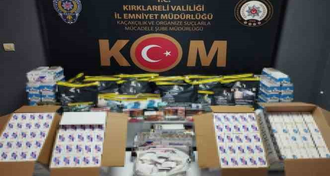 Kırklareli’nde tütün ve makaron operasyonu