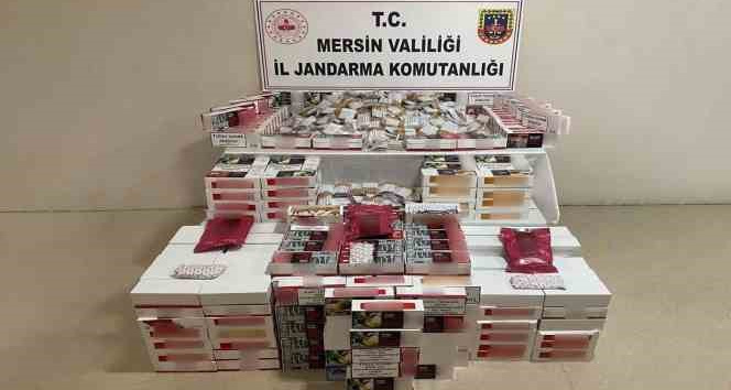 Mersin’de kaçak sigara ve sahte içki operasyonu