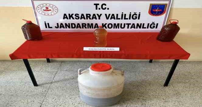 Aksaray’da sahte alkol ele geçirildi