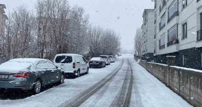 Karlıova’da kar yağışı etkili oldu