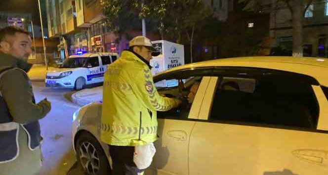 Araçları tek tek durdurup denetlediler