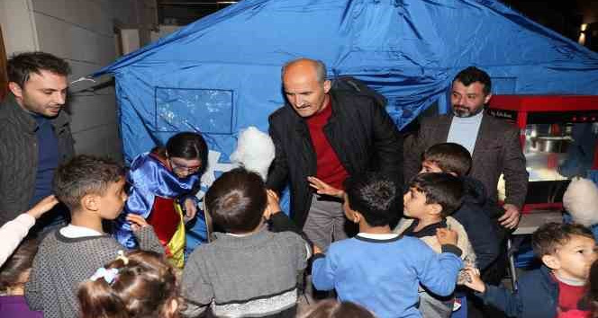 Dulkadiroğlu’nda çocuklara moral çadırı kuruldu