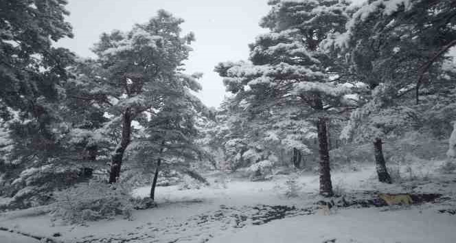 Tokat’ta Çamiçi Yaylası’na Bahar Karı