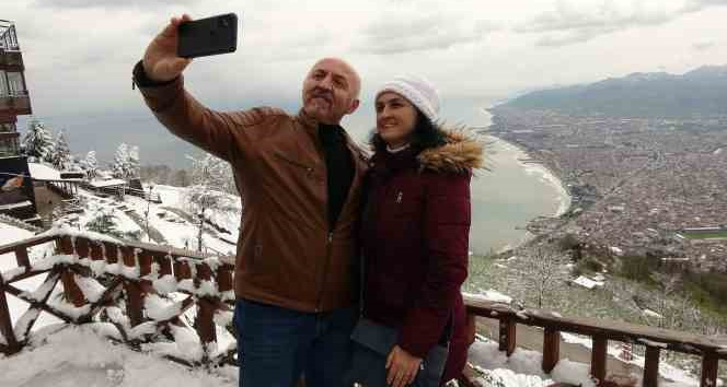 Ordu’da Mart ayının son günlerinde kar güzelliği