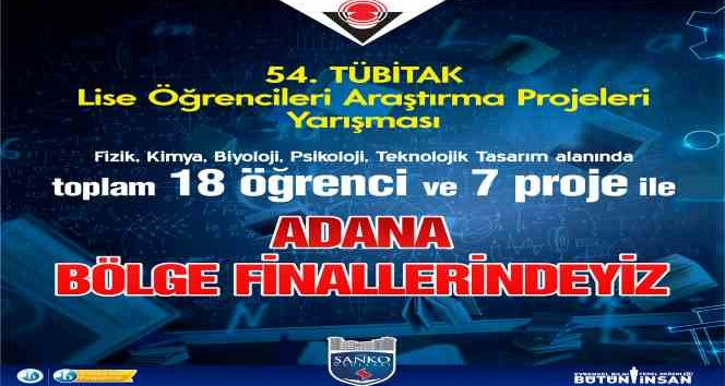 SANKO Okulları’nın yedi projesi TÜBİTAK bölge finallerinde