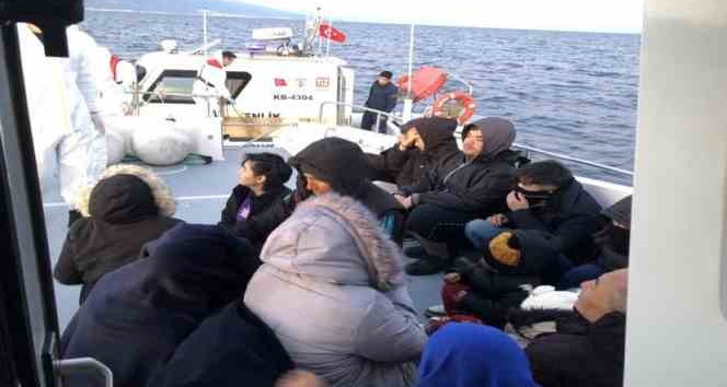 Ayvacık açıklarında 18 kaçak göçmen yakalandı