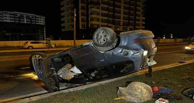 Nevşehir’de kontrolden çıkan otomobil takla attı: 1 yaralı