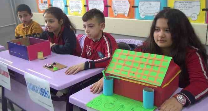 Çocuklar çevreci projeleri ile geri dönüşüme dikkat çekti