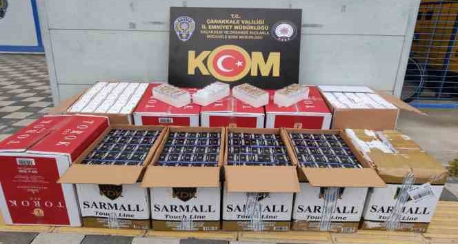 Çanakkale’de 221 bin makaron ele geçirildi