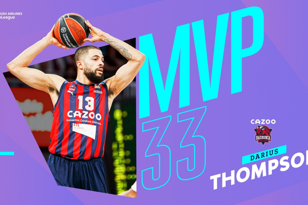 THY Euroleague&#039;de 33. haftanın MVP&#039;si Darius Thompson