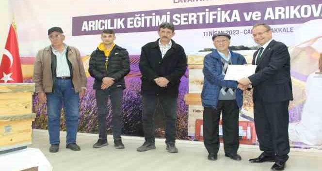 Çan’da üreticiler arı kovanı ve organik lavanta fidanı ile desteklendi