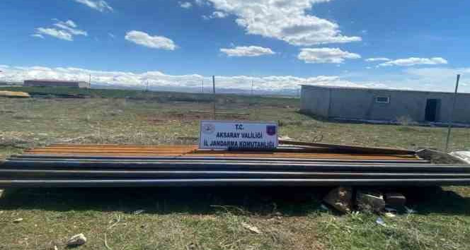 Aksaray’da boru hırsızları jandarmada kaçamadı