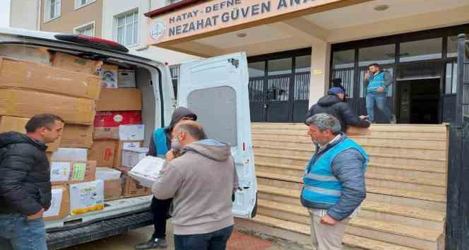 Zonguldak’tan Hatay’a 410 adet ramazan kolisi desteği