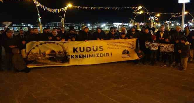"Dünya Kudüs Günü" münasebeti ile Ağrı’da basın açıklaması gerçekleştirildi