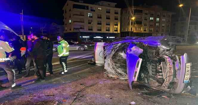 Nevşehir’de kontrolden çıkan araç takla attı: 4 yaralı