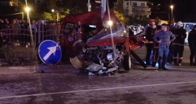 Trabzonda trafik kazası: 1 ölü, 1 yaralı!