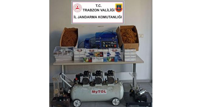 Jandarmadan kaçak sigara imalathanesine operasyon