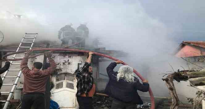 Edirne’de soba yangına neden oldu